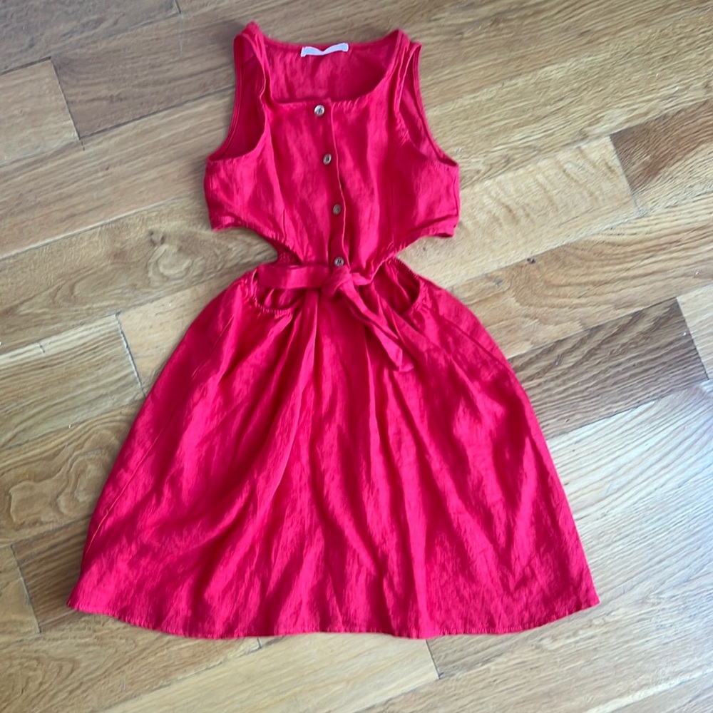 Beautiful linen cutout dress